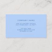 Carte de visite de luxe bleu (Dos)