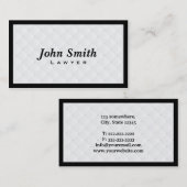 Carte de visite de luxe d'avocat d'édredon de (Devant / Derrière)