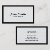 Carte de visite de luxe de chauffeur d'édredon de (Devant / Derrière)