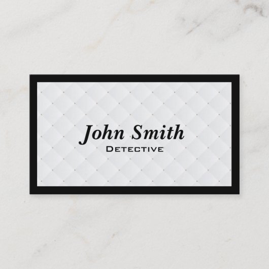 Carte de visite de luxe de détective d'édredon de (Devant)