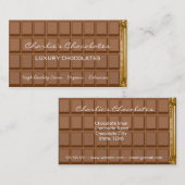 Carte de visite de luxe de magasin de chocolats de (Devant / Derrière)