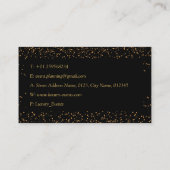 Carte de visite de luxe d'or de parties (Dos)