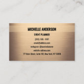 Carte de visite de luxe en bronze d'or (Dos)