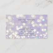 carte de visite de luxe en cristal pastel bokeh (Dos)