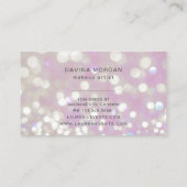 carte de visite de luxe en cristal pastel bokeh (Dos)