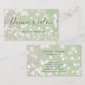 carte de visite de luxe en cristal pastel bokeh (Devant / Derrière)