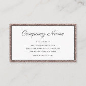 Carte de visite de luxe en script avec paillettes (Dos)