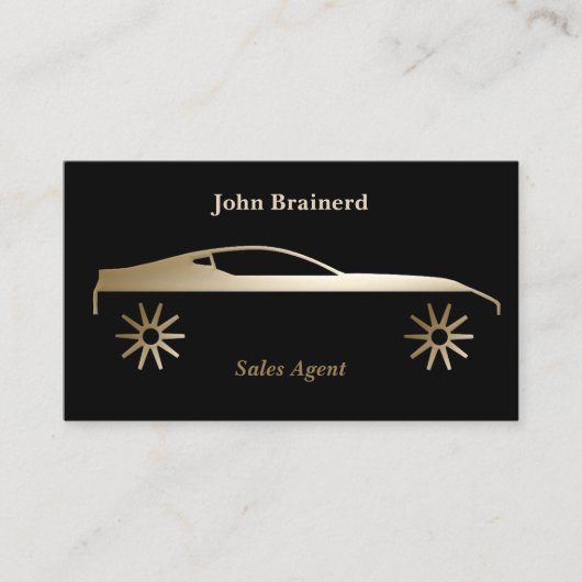 Carte de visite de luxe Gold et Black Auto (Devant)