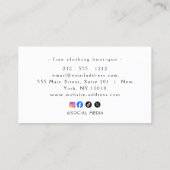 Carte de visite de luxe minimaliste (Dos)