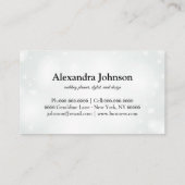 Carte de visite de luxe moderne Chic Leaf Foil (Dos)