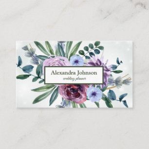 Carte de visite de luxe moderne Chic Leaf Foil