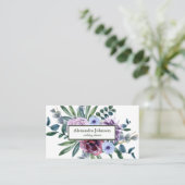 Carte de visite de luxe moderne Chic Leaf Foil (Debout devant)