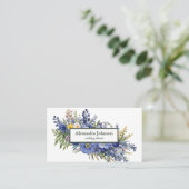 Carte de visite de luxe moderne Chic Leaf Foil (Debout devant)