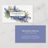 Carte de visite de luxe moderne Chic Leaf Foil (Devant / Derrière)