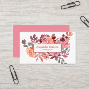 Carte de visite de luxe moderne Chic Leaf Foil