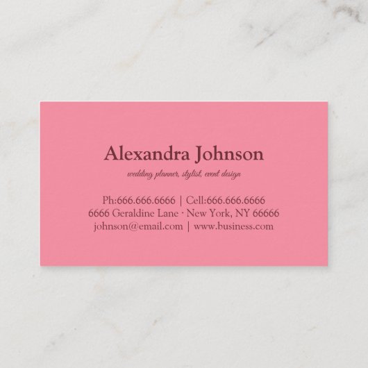 Carte de visite de luxe moderne Chic Leaf Foil (Dos)