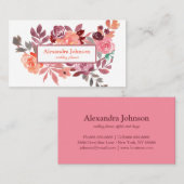 Carte de visite de luxe moderne Chic Leaf Foil (Devant / Derrière)