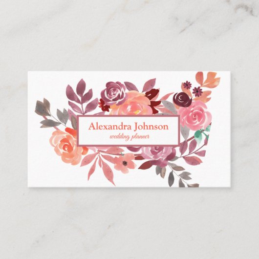 Carte de visite de luxe moderne Chic Leaf Foil (Devant)