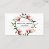 Carte de visite de luxe moderne Chic Leaf Foil (Devant)