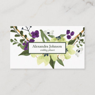 Carte de visite de luxe moderne Chic Leaf Foil