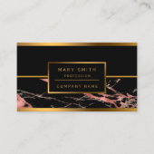 Carte de visite de luxe Personnaliser en marbre ro (Devant)