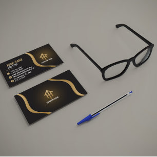 Carte de visite de luxe pour agent immobilier