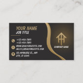 Carte de visite de luxe pour agent immobilier (Devant)