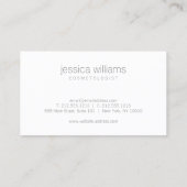 Carte De Visite de luxe pour cosmétologue effet bois (Dos)