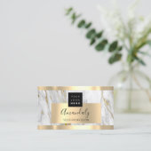 Carte De Visite de luxe pour investissement financier effet marbre (Debout devant)