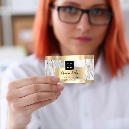 Carte De Visite de luxe pour investissement financier effet marbre