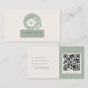 Carte de visite de luxe pour salon de tête avec lo
