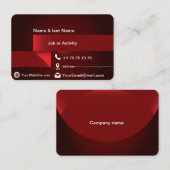 Carte de visite de luxe rouge (Devant / Derrière)
