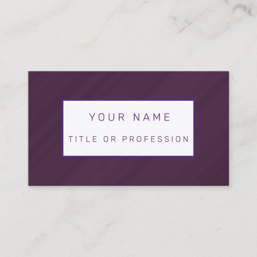 Carte de visite de luxe violet (Devant)