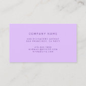 Carte de visite de luxe violet (Dos)
