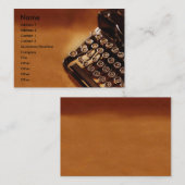 Carte de visite de machine (Devant / Derrière)