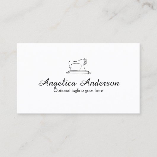 Carte de visite de machine à coudre (Devant)