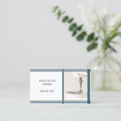 Carte de visite de machine à coudre blanc (Debout devant)