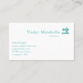 Carte de visite de machine à coudre Seamstress (Dos)