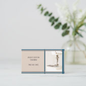 Carte de visite de machine à coudre sur mesure (Debout devant)