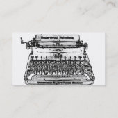Carte de visite de machine à écrire d'auteur (Dos)