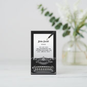 Carte de visite de machine à écrire et de stylet v (Debout devant)