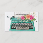 Carte de visite de machine à écrire vintage (Dos)
