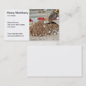 Carte de visite de machines lourdes (Devant / Derrière)
