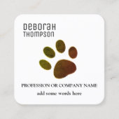 Carte de visite de mâchoires pour chien de compagn (Devant)