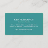 CARTE DE VISITE DE MAÇONNERIE (Dos)