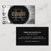 CARTE DE VISITE DE MAÇONNERIE (Devant / Derrière)