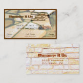 Carte de visite de maçonnerie (Devant / Derrière)