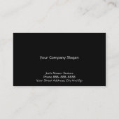 Carte de visite de maçonnerie Brick Mason (Dos)