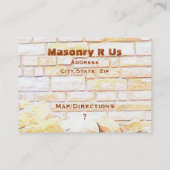 Carte de visite de Maçonnerie-Brique (Dos)