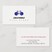 Carte de visite de magasin à vélo (Devant / Derrière)